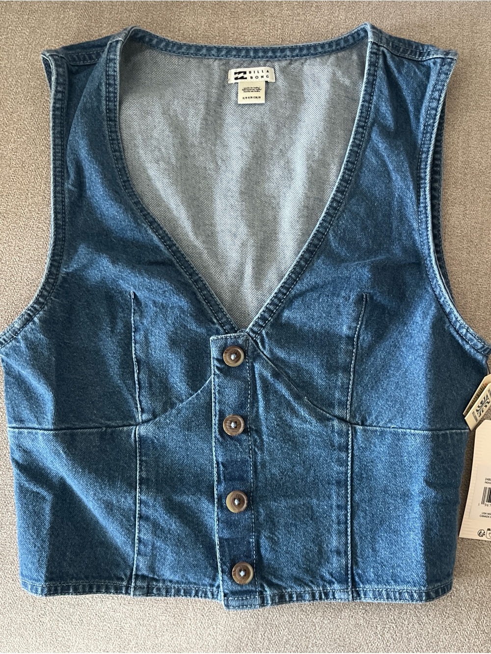 ❌SOLD❌Billabong denim vest top NWT